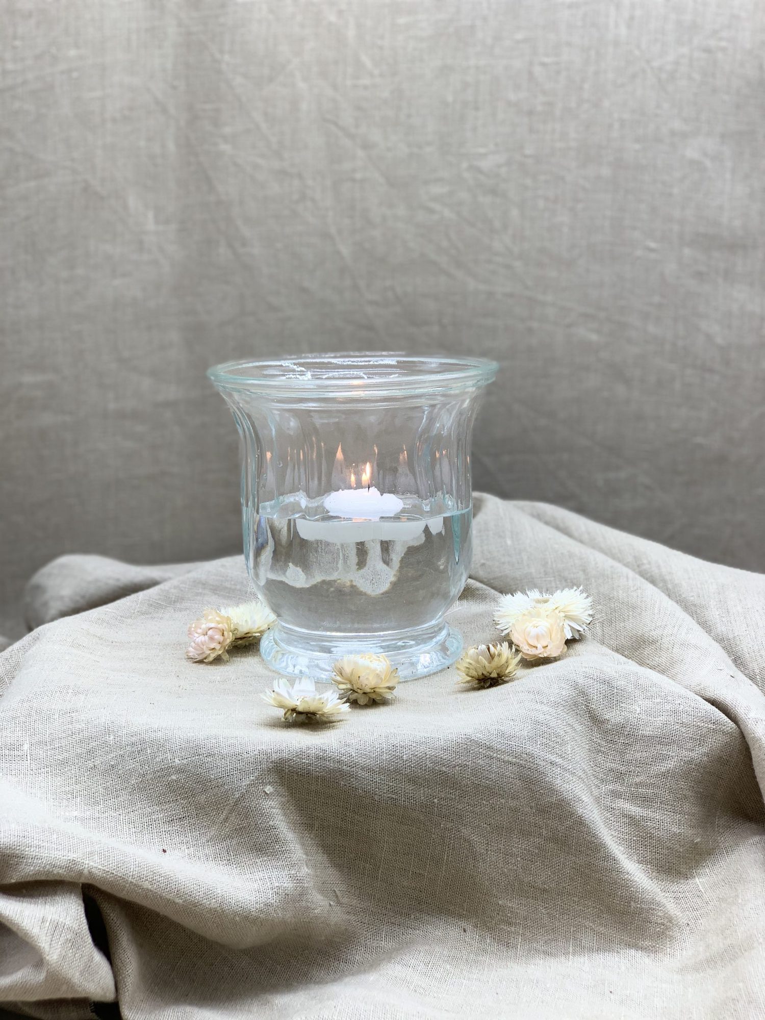 Vase/Photophore en verre sur pied S Canopea La Boutique