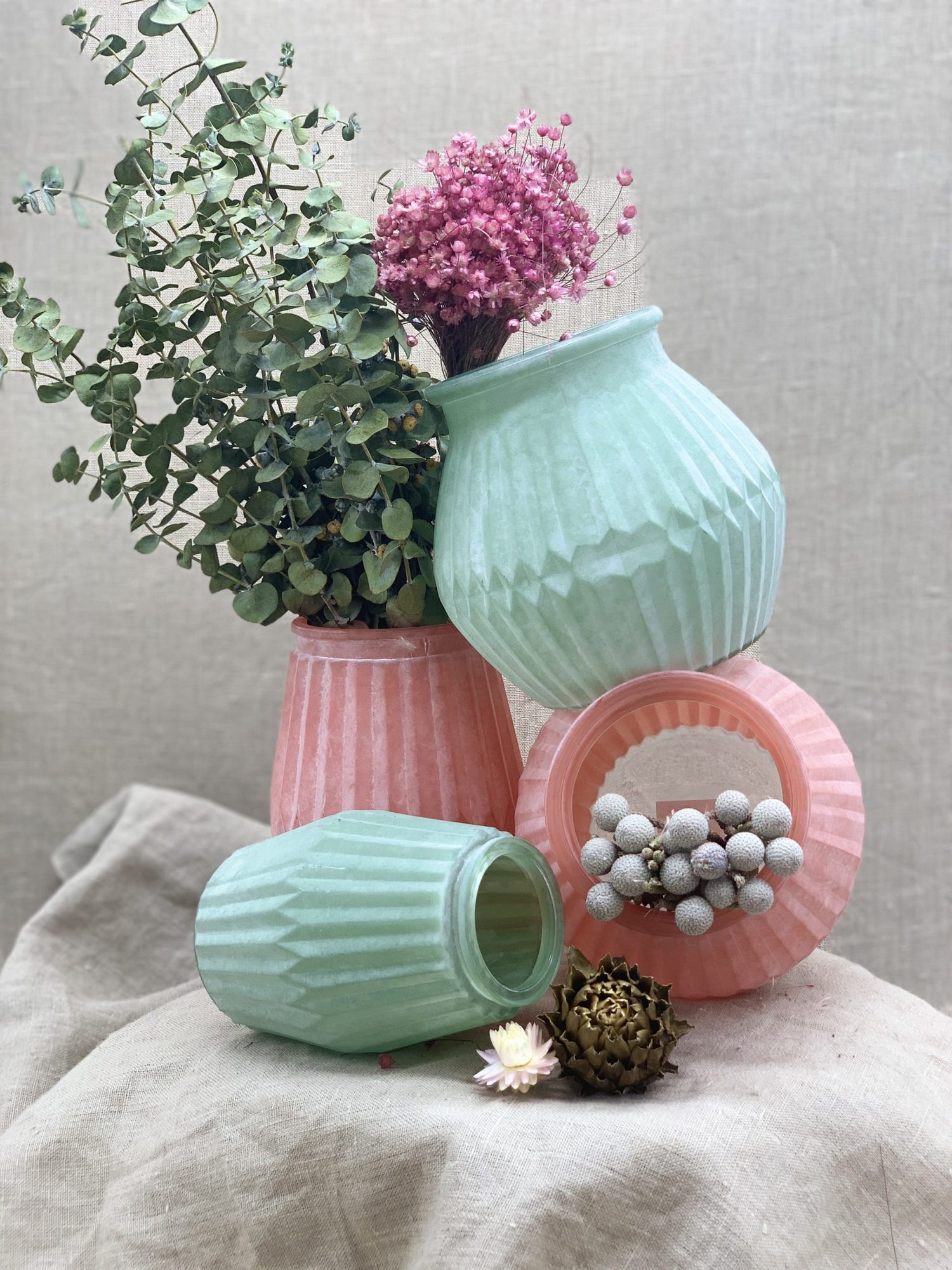 Vase en verre rose Canopea La Boutique